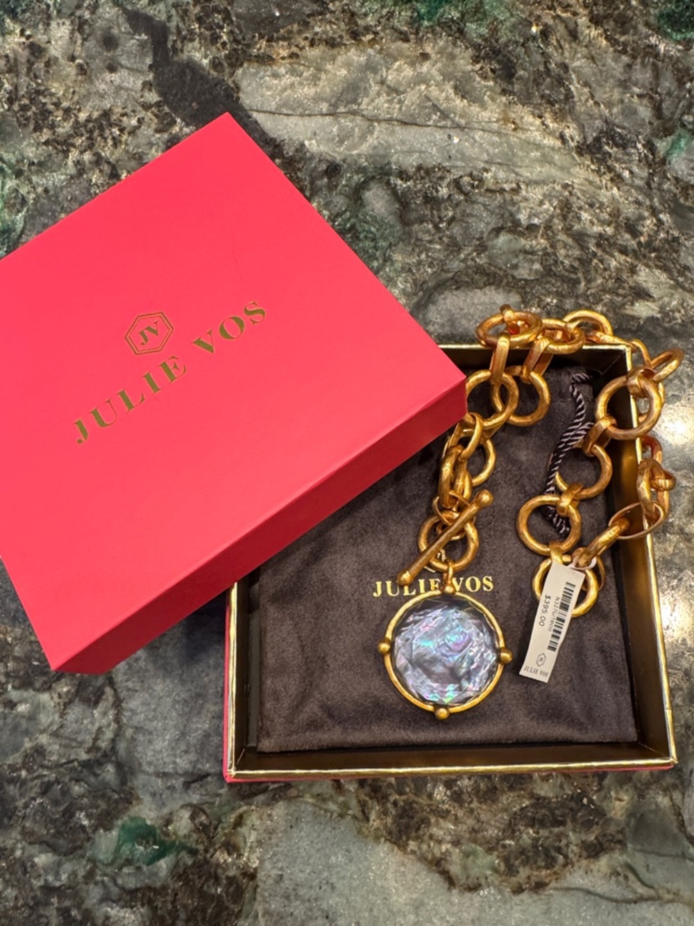 NWT - Julie Vos HoneyBee Statement  with Iridescent Tanzanite Blue